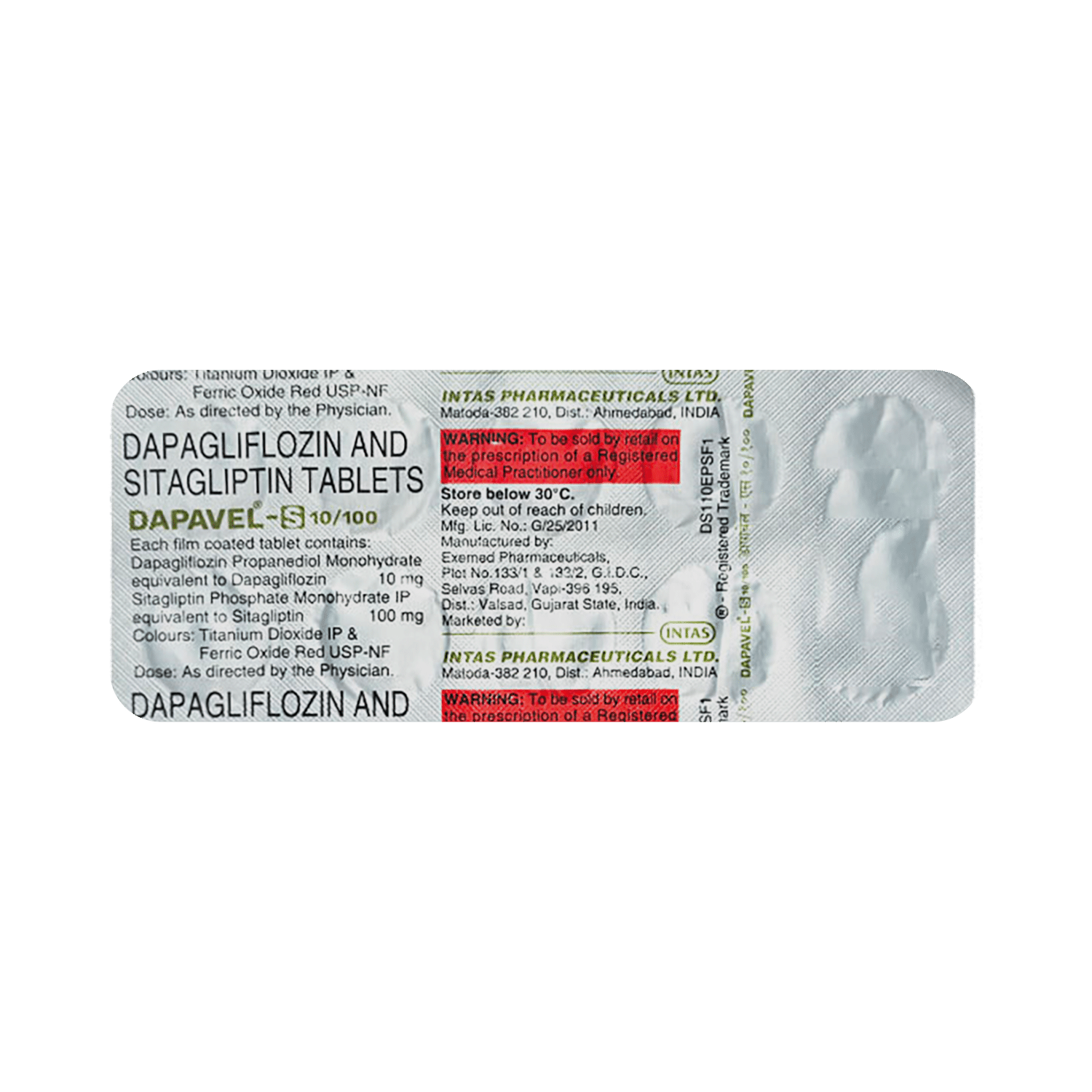 Dapavel S 10mg/100mg Tablet - Image 6