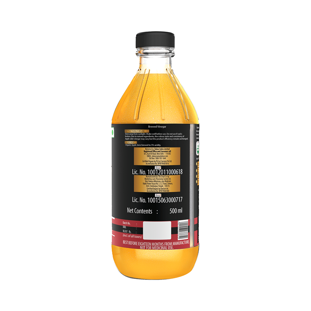Dabur Himalayan Organic Apple Cider Vinegar ACV with Mother | Raw, Unfiltered & Unpasteurized - Image 3