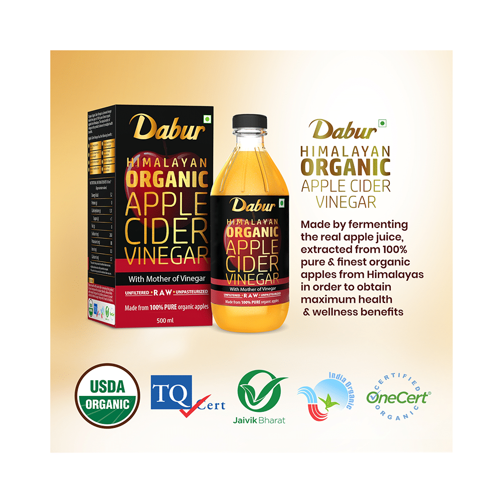 Dabur Himalayan Organic Apple Cider Vinegar ACV with Mother | Raw, Unfiltered & Unpasteurized - Image 8