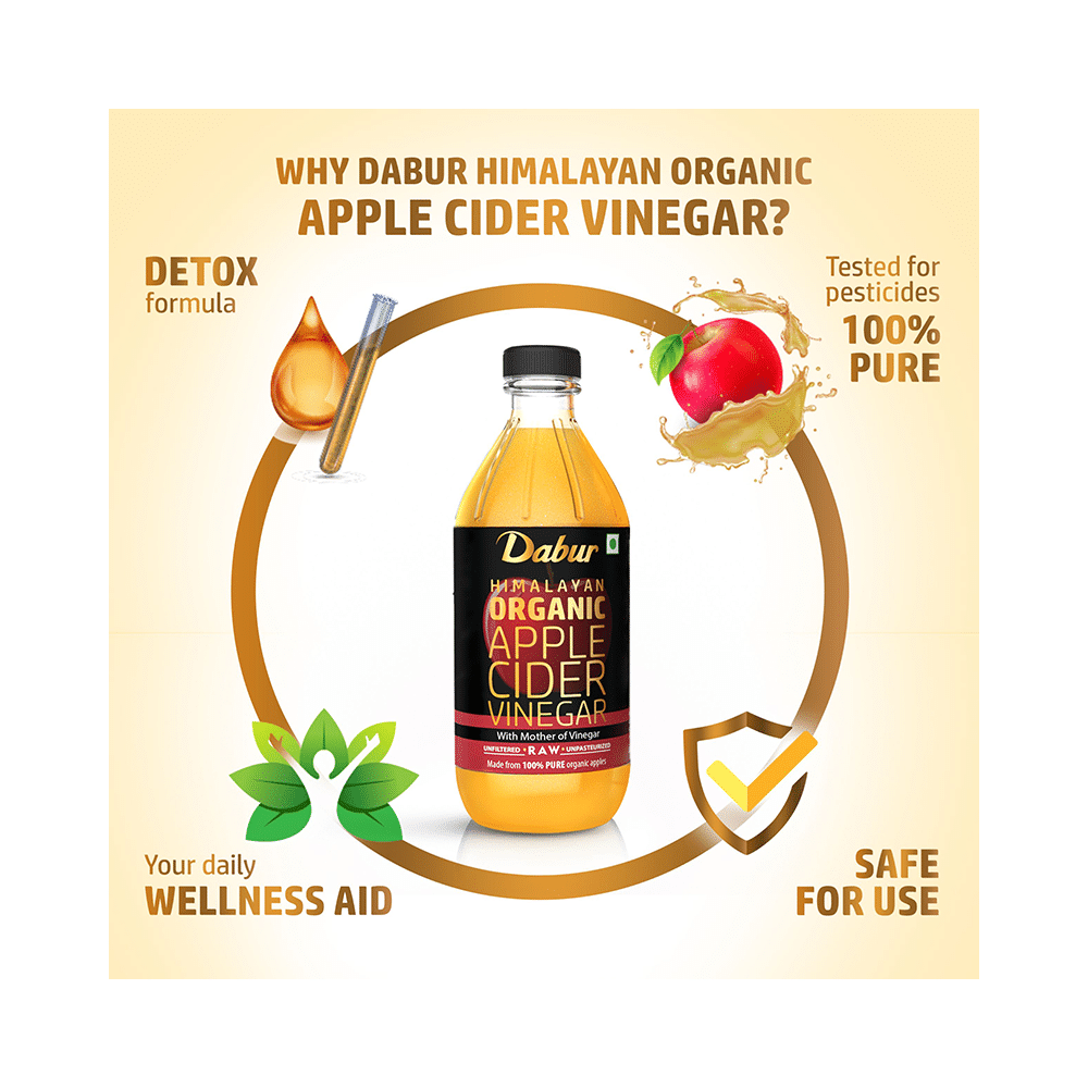 Dabur Himalayan Organic Apple Cider Vinegar ACV with Mother | Raw, Unfiltered & Unpasteurized - Image 6