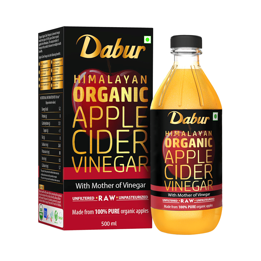 Dabur Himalayan Organic Apple Cider Vinegar ACV with Mother | Raw, Unfiltered & Unpasteurized - Image 1
