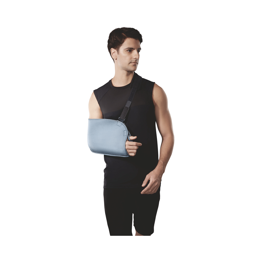 Vissco Arm Pouch Sling (Mild Support), Provides Support to the Shoulder & Arm Small Grey - Image 1