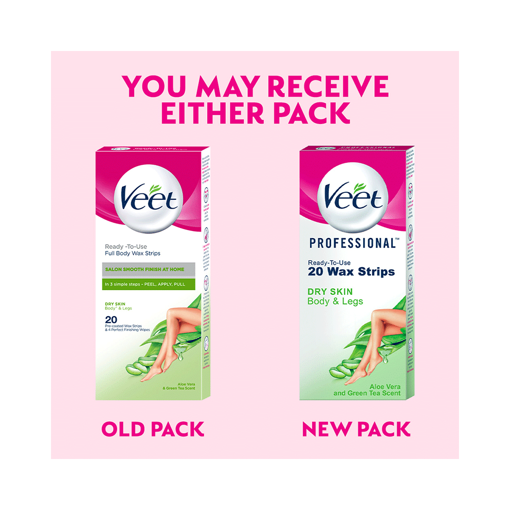 Veet Professional Waxing Strips Kit 20 Strips | Gel Wax Hair Removal for Women | Up to 28 Days of Smoothness | No Wax Heater or Wax Beans Required for Dry Skin - Image 3
