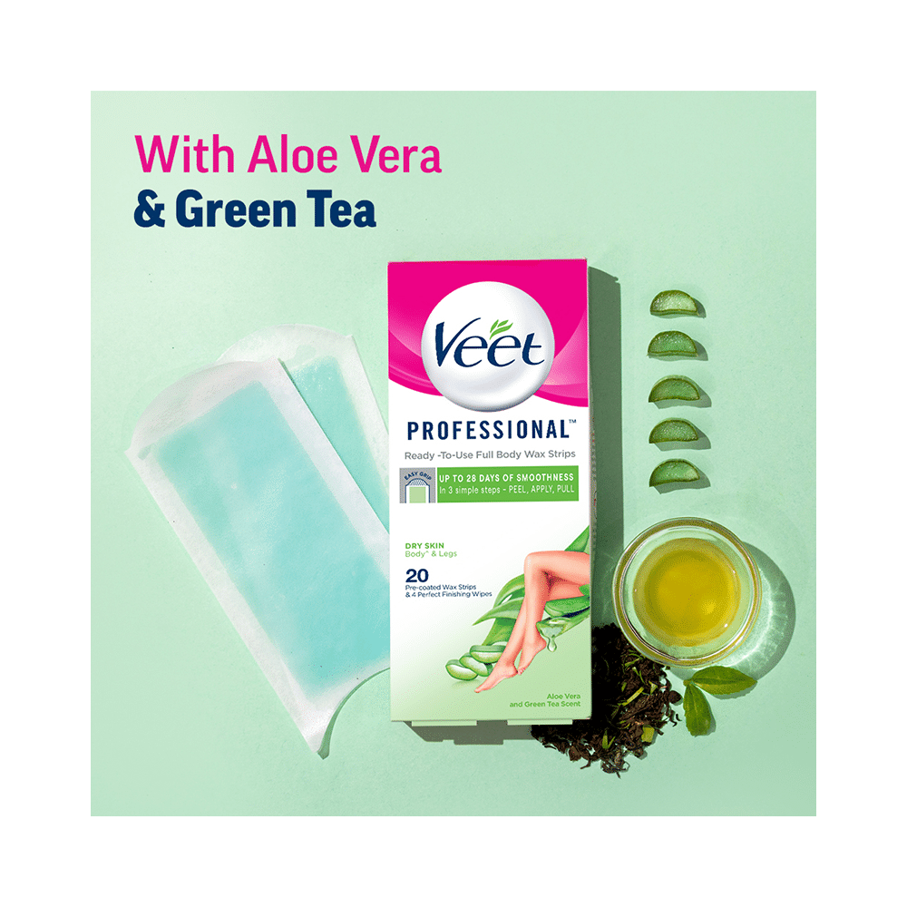 Veet Professional Waxing Strips Kit 20 Strips | Gel Wax Hair Removal for Women | Up to 28 Days of Smoothness | No Wax Heater or Wax Beans Required for Dry Skin - Image 10