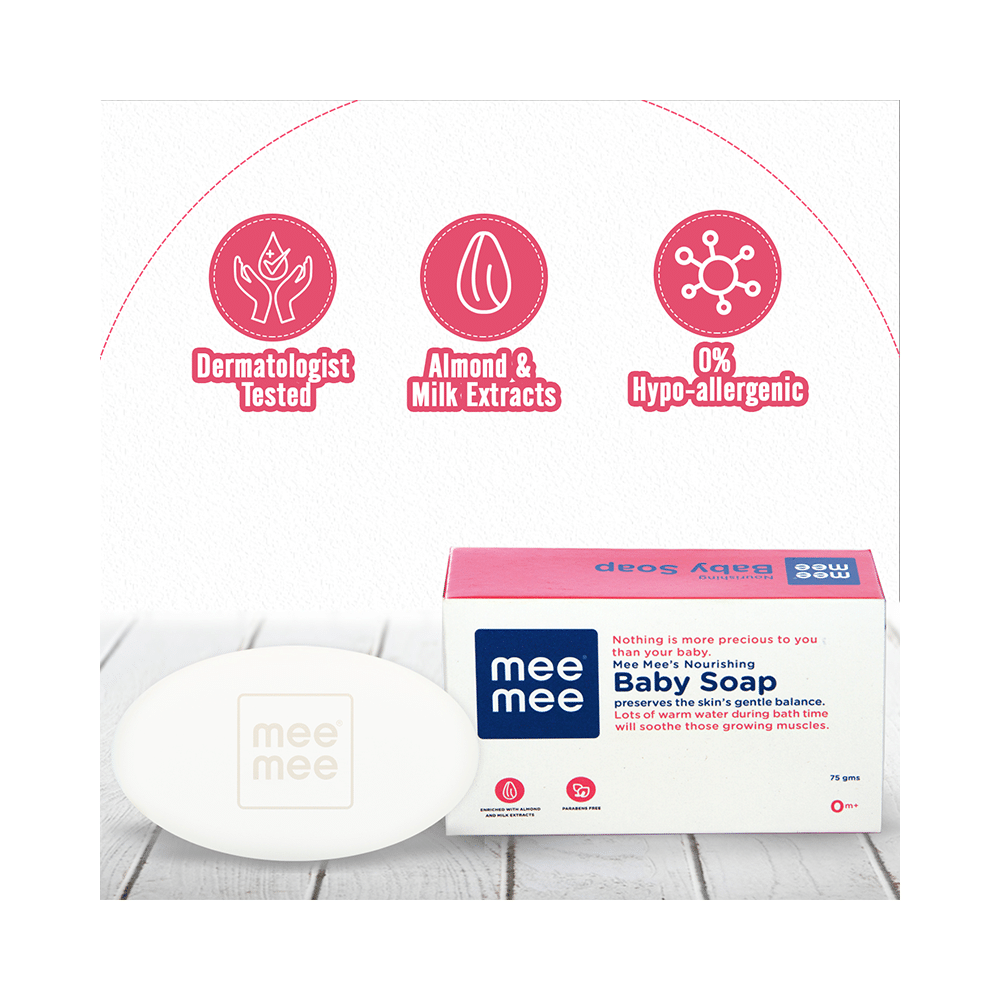 Mee Mee Combo Pack of Mild Baby Shampoo 500ml & Nourishing Baby Soap 75gm - Image 8