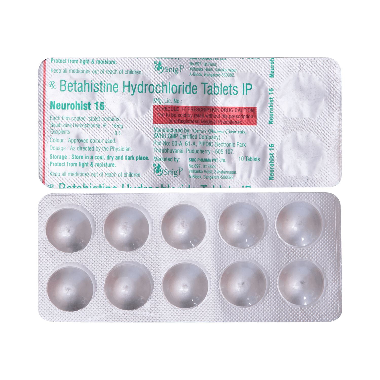 Neurohist 16mg Tablet