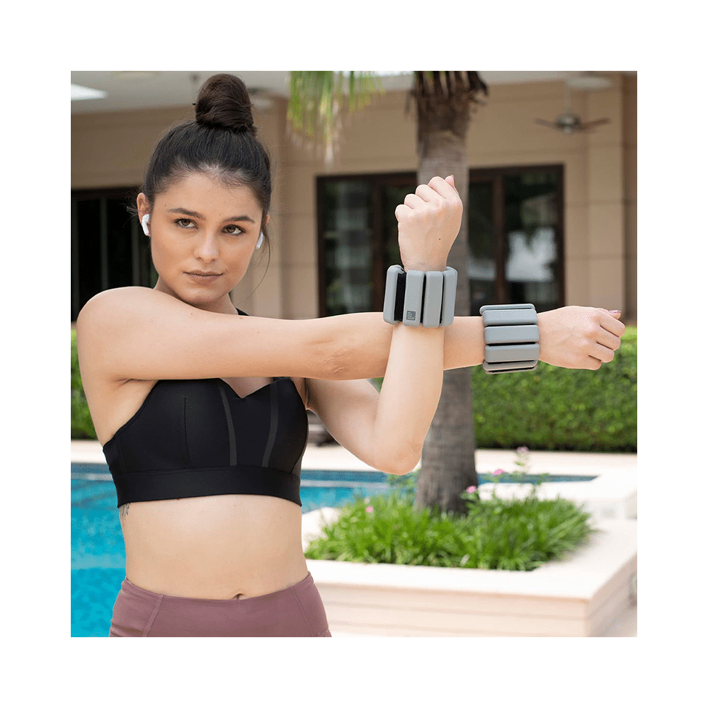 Flexnest The Flexbangle Wrist & Ankle Weights Set Grey - Image 4