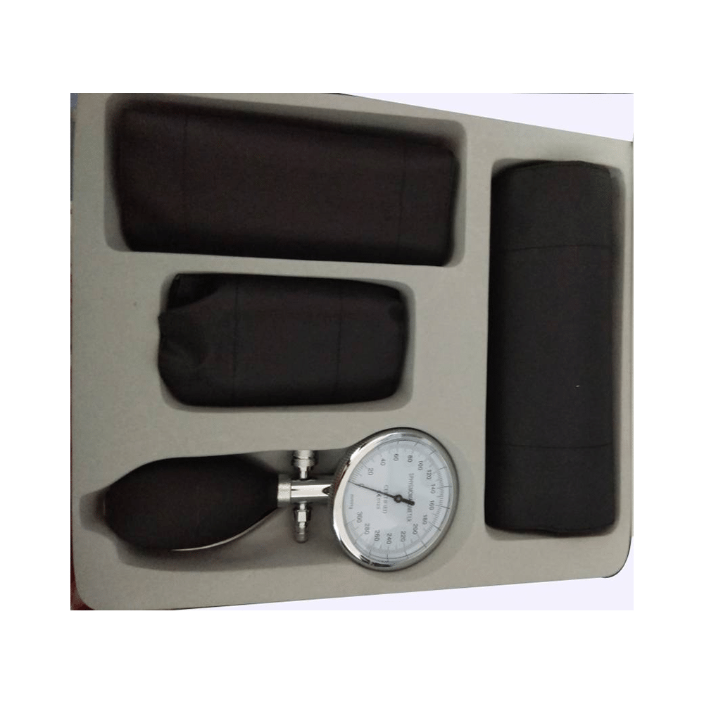 Vital Sphygmomanometer Kit (HS-GF-301) with 3 Cuffs BP Monitor Black - Image 3