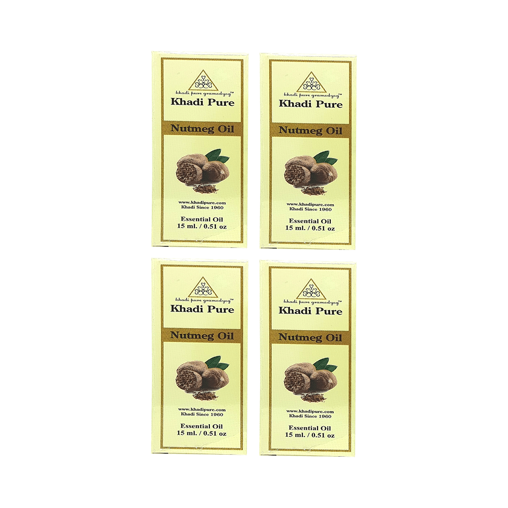 Khadi Pure Nutmeg Essential Oil (15ml Each) - Image 1