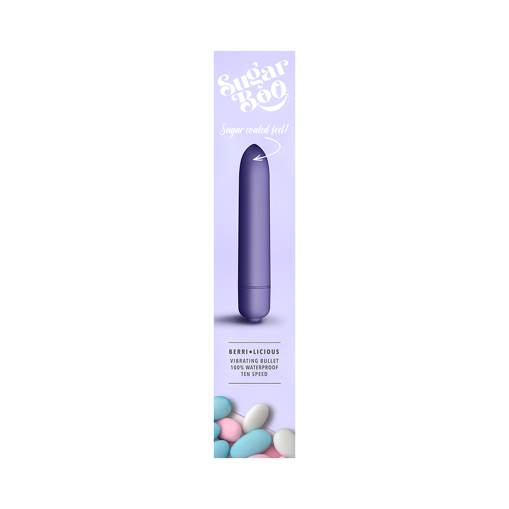 Sugarboo Vibrating Bullet Massager for Women | 100% Waterproof | Electric Silicone with 10 Vibration Modes Berri Licious Violet - Image 5