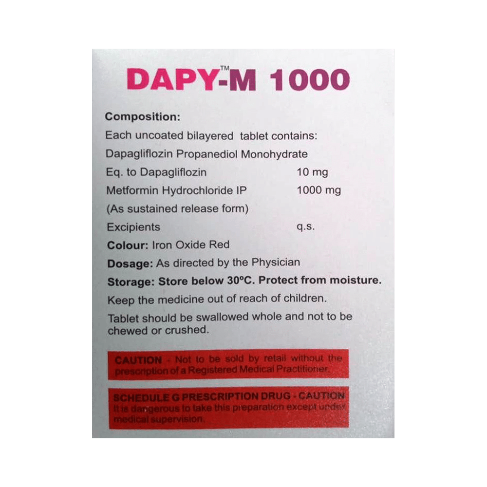 Dapy-M 1000 Tablet SR - Image 2