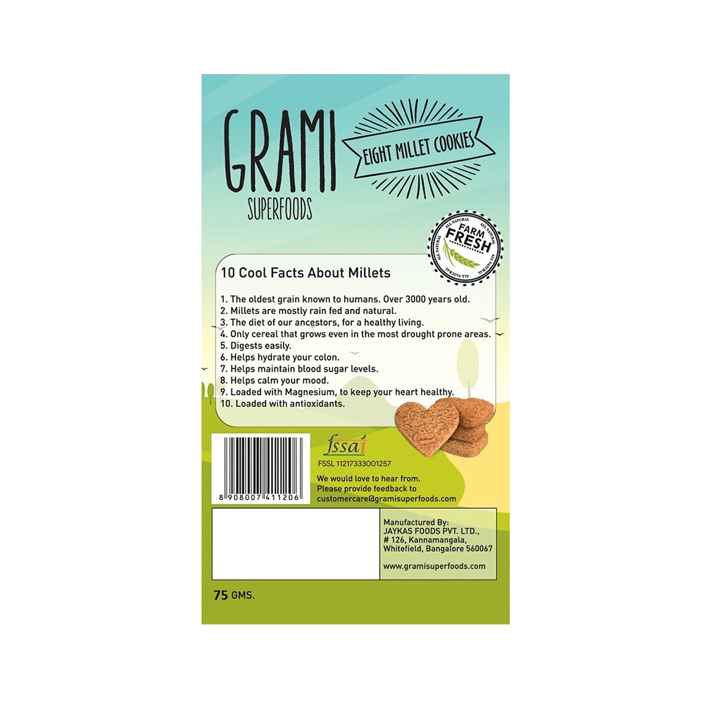 Grami Superfood Eight Millet Cookies (75gm Each) - Image 3