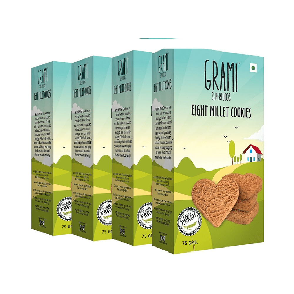 Grami Superfood Eight Millet Cookies (75gm Each)