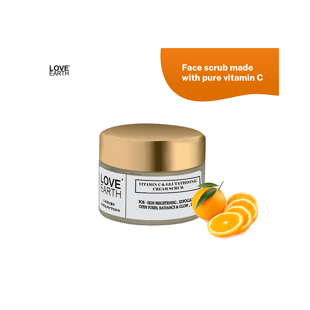 Love Earth Vitamin C & Glutathione Cream Scrub - Image 4