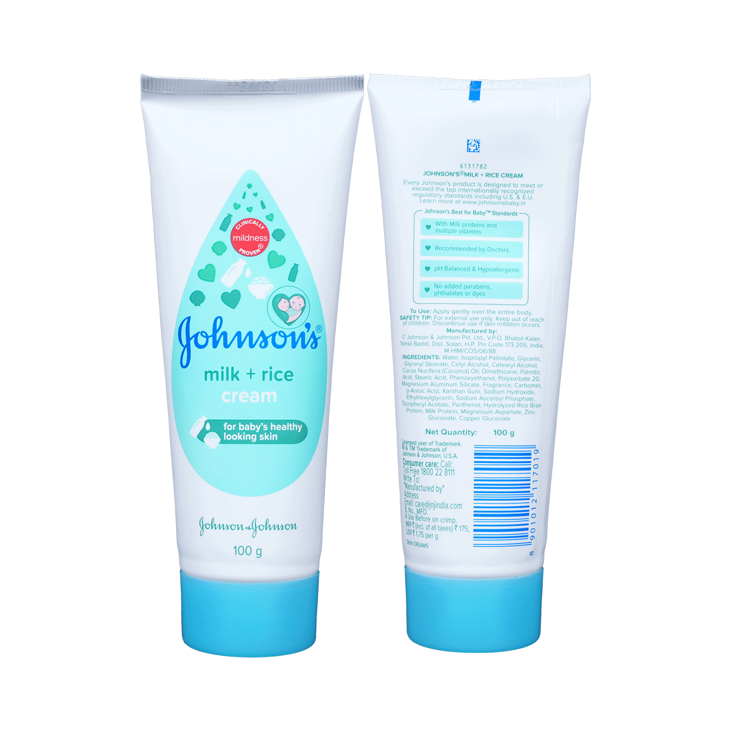 Johnson's Baby Milk + Rice Cream | For Baby's Healthy Skin - Image 1