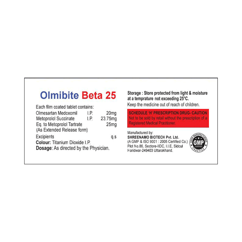 Olmibite Beta 25 Tablet ER - Image 2