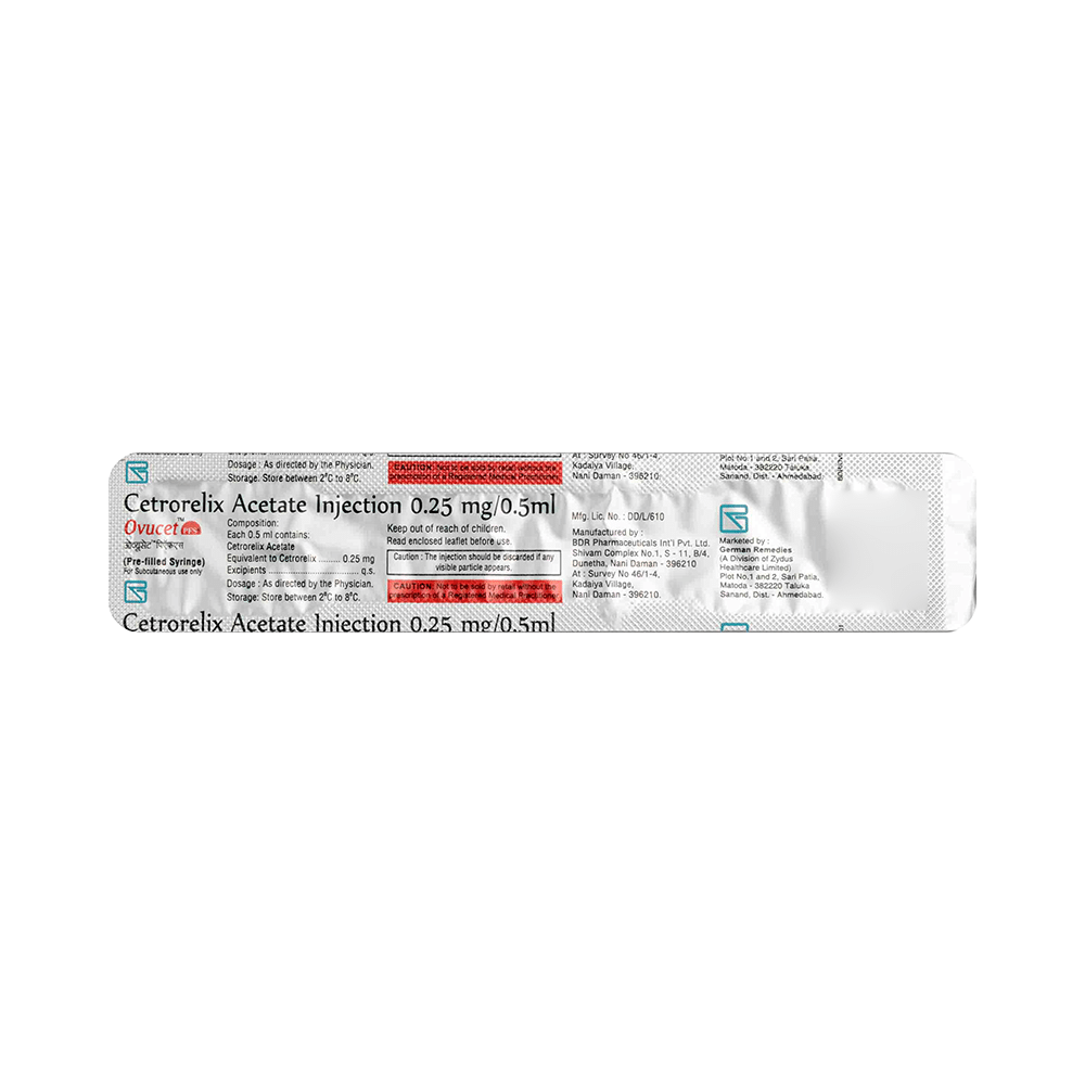 Ovucet 0.25mg Injection - Image 5