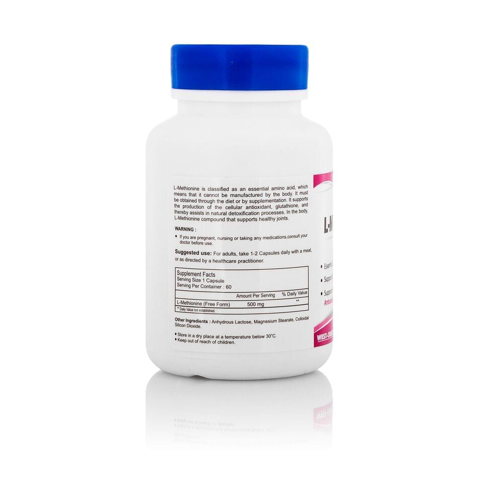 HealthVit L- Methionine 500mg Detoxifying Antioxidant Capsule - Image 3