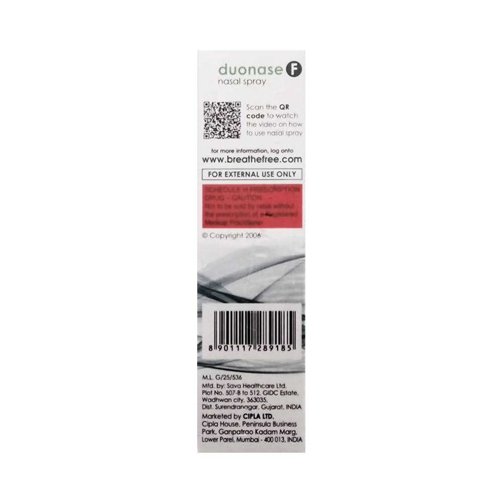 Duonase F Nasal Spray 70 metered dose - Image 3