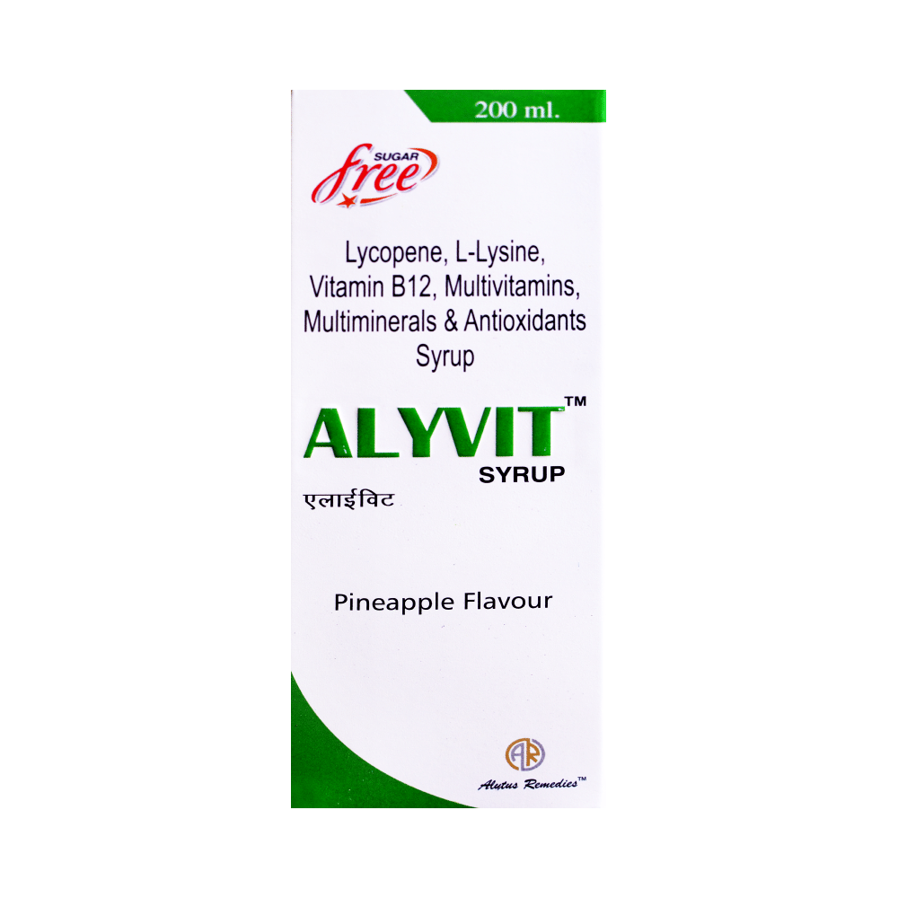 Alyvit Syrup Pineapple Sugar Free - Image 1