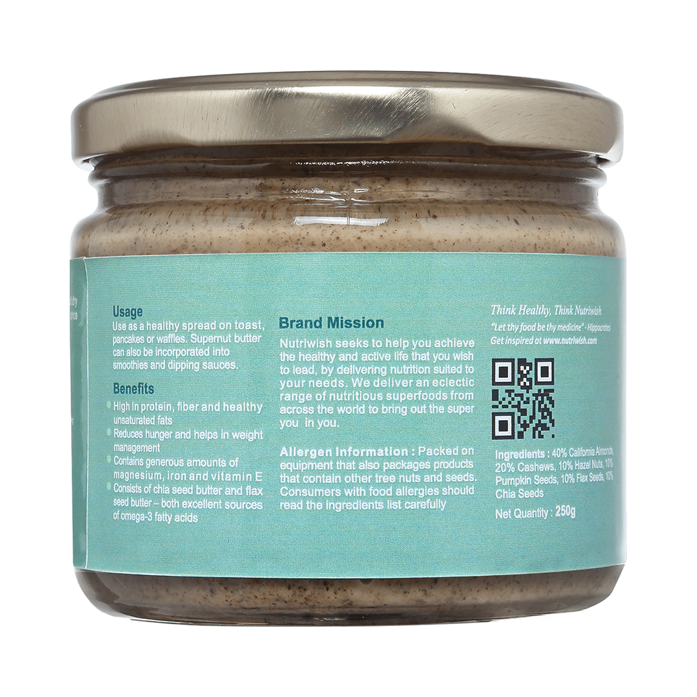 Nutriwish Super Nut Butter with Chia and Flax Seeds - Image 6
