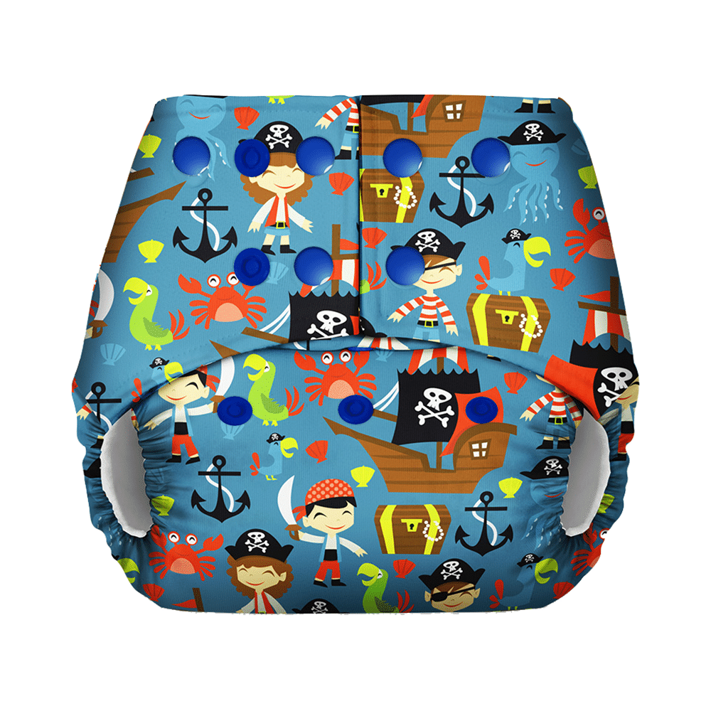 Basic Pocket Diaper with Dry Feel Pad Free Size Pirates - Image 2