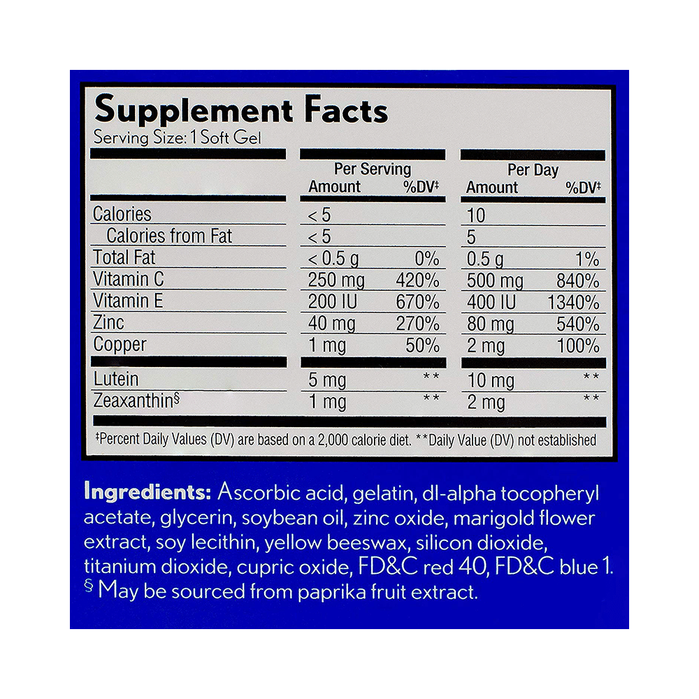 Bausch PreserVision AREDS 2 Softgels - Image 4