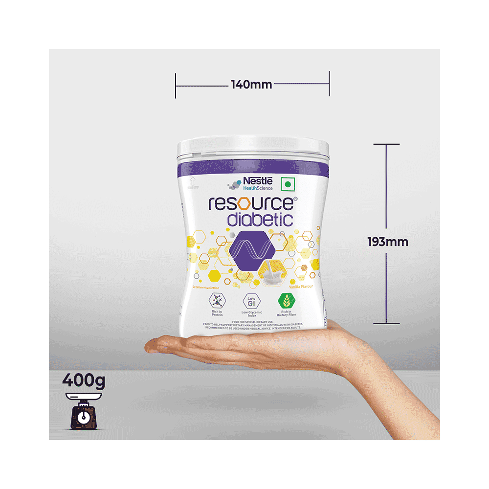Nestle Resource Diabetic Supplement With Protein, Fibre & Low GI | Flavour Vanilla Powder - Image 7