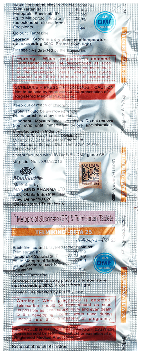 Telmikind-Beta 25 Tablet
