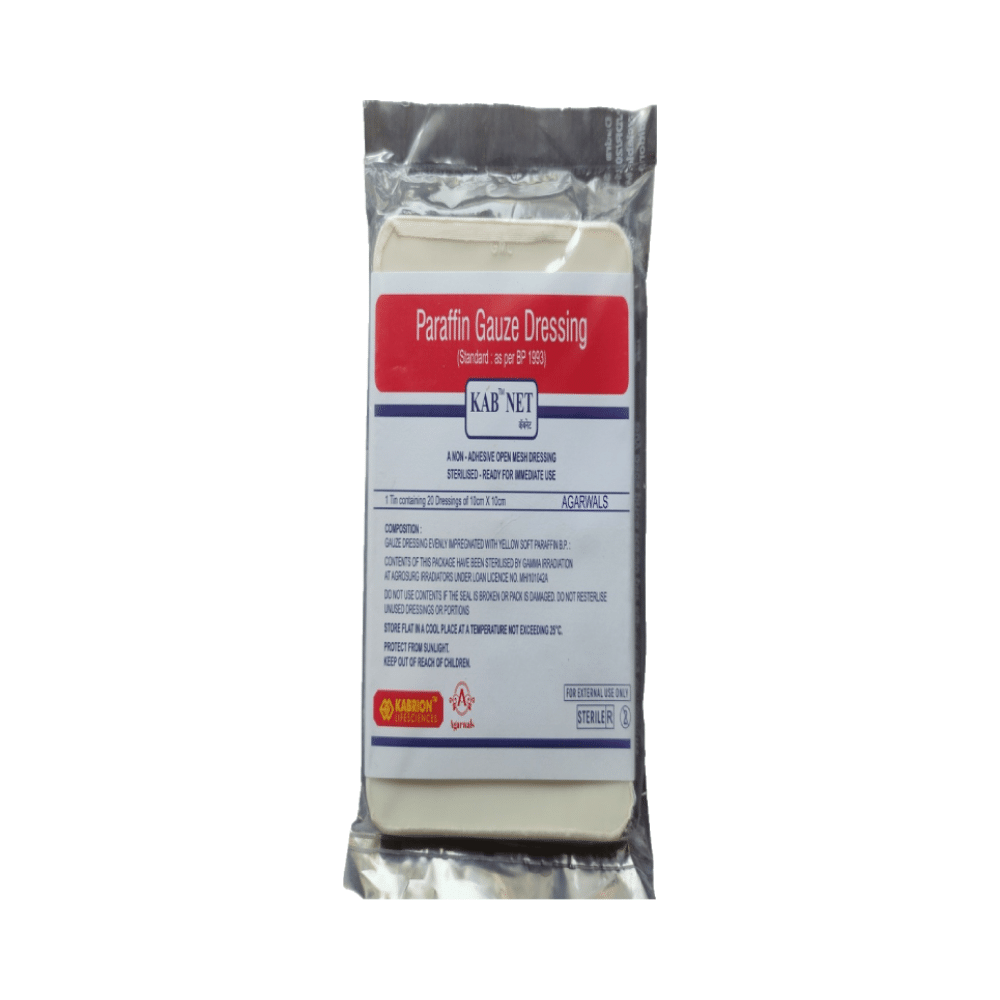 Kab Net Paraffin Gauze Dressing (20 Each) 10cm x 10cm - Image 2
