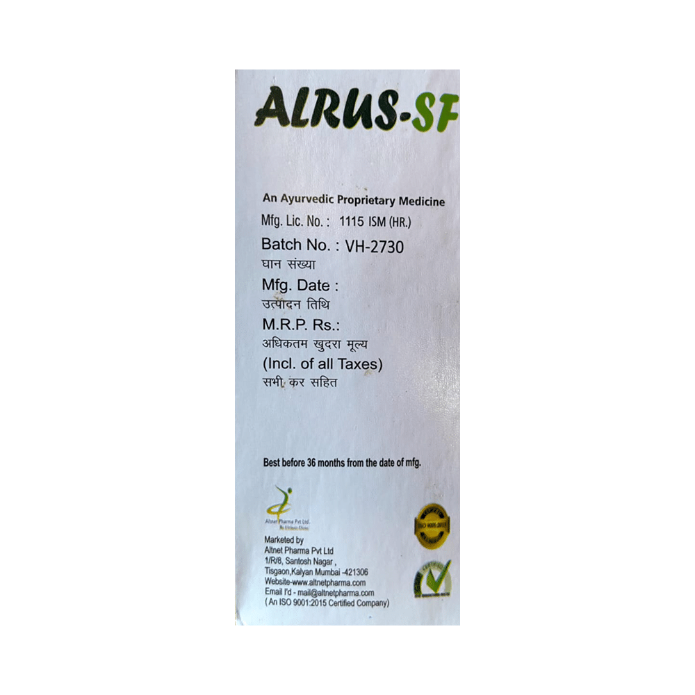 Alrus-SF Cough Syrup - Image 3