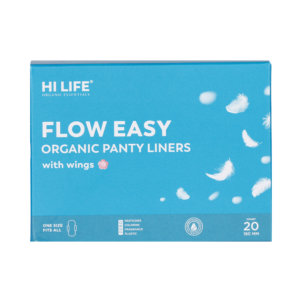 Hi Life Organic Panty Liners with Wings Pads Flow Easy - Image 1