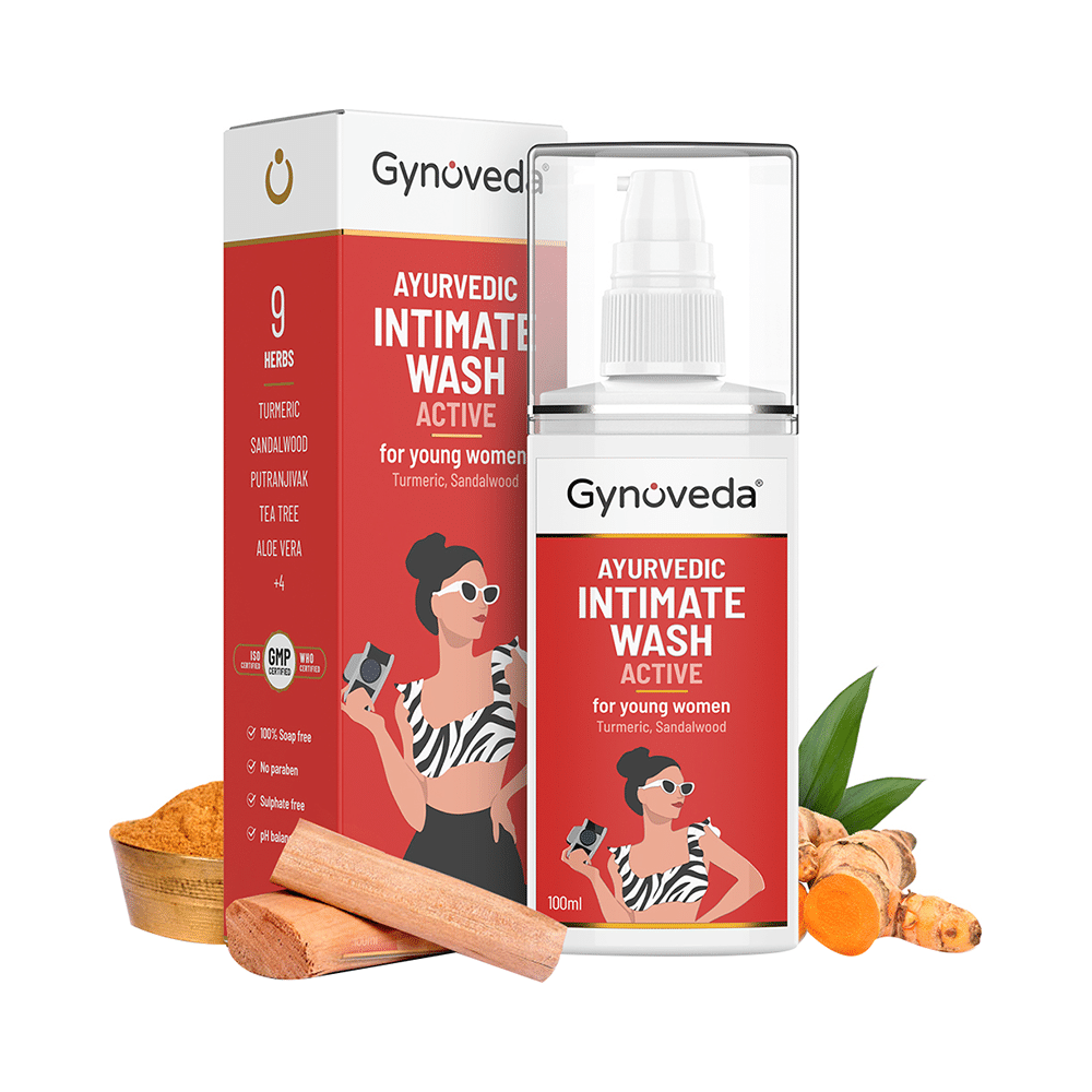 Gynoveda Ayurvedic Intimate Wash Active for Young Women - Image 1