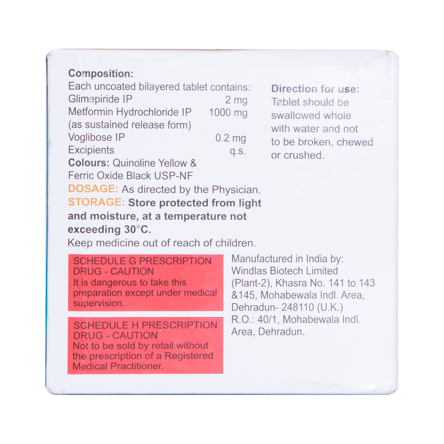 Voglow-GM 2 Forte Tablet SR - Image 3