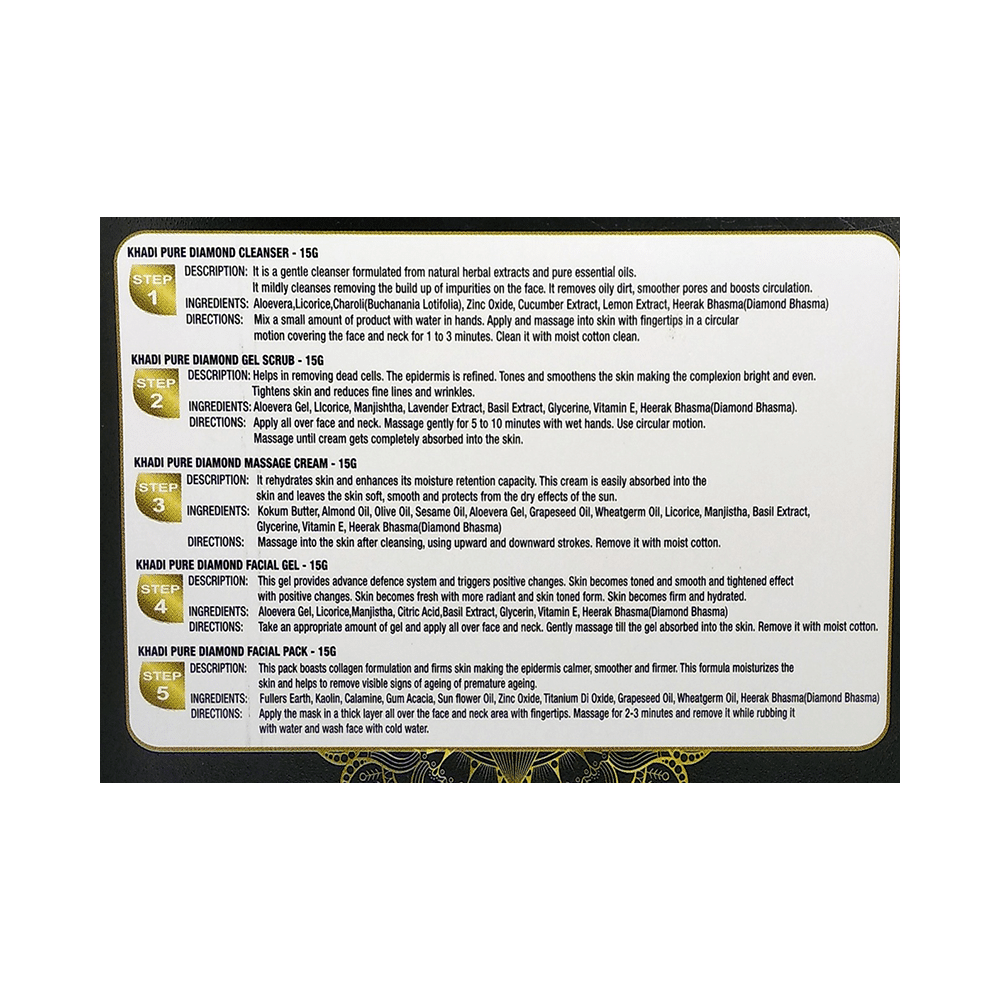 Khadi Pure Diamond Glow Mini Facial Kit - Image 2
