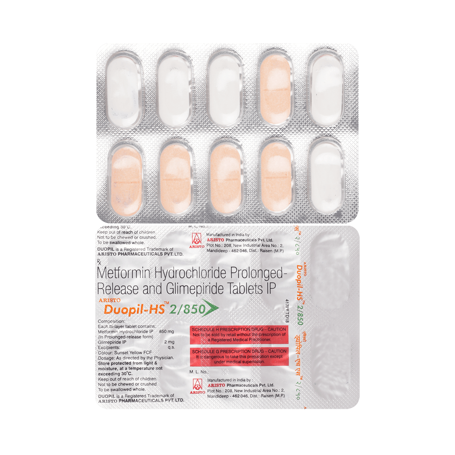 Duopil-HS 2/850 Tablet PR