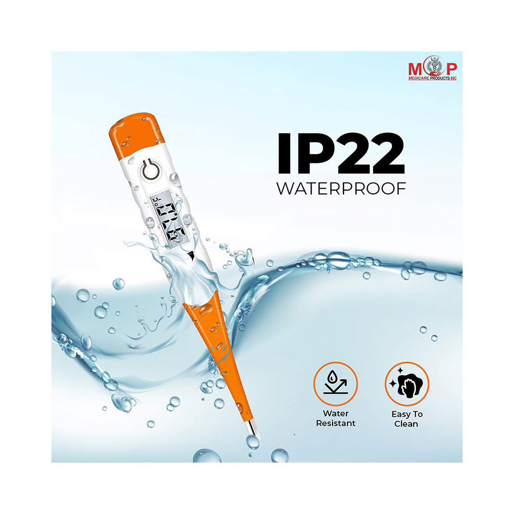 MCP Flexible Tip Waterproof Digital Thermometer Orange - Image 7