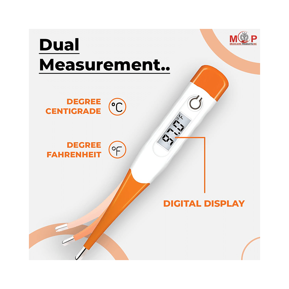 MCP Flexible Tip Waterproof Digital Thermometer Orange - Image 5