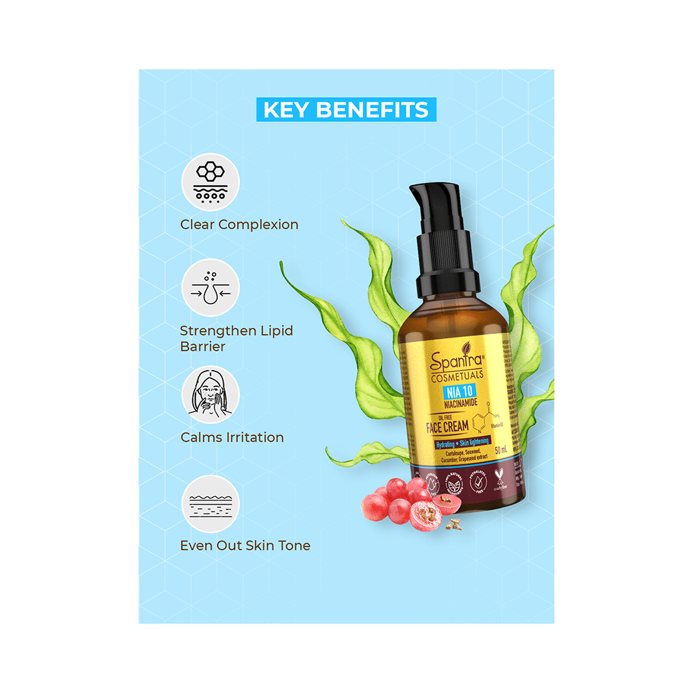 Spantra NIA 10 Niacinamide Oil Free Face Cream - Image 5