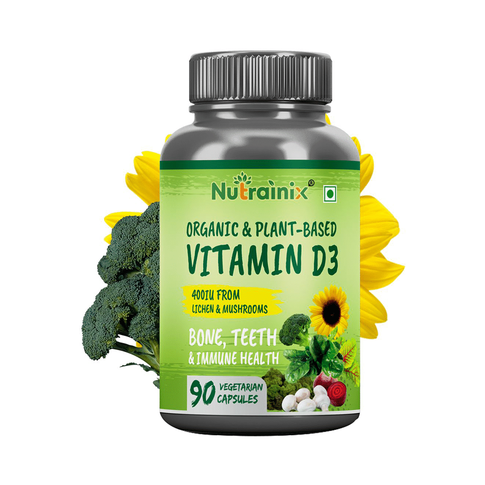 Nutrainix Orgainc & Plant-Based Vitamin D3 Vegetarian Capsule