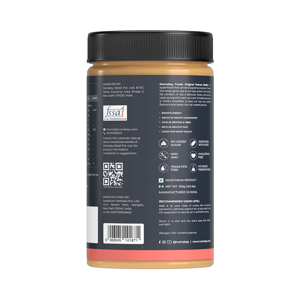 Nutrabay Foods Original Peanut for Weight Management Butter Creamy - Image 2