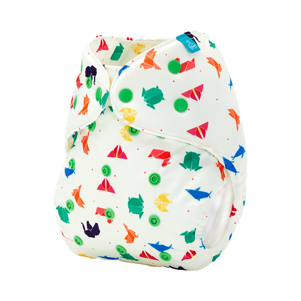 Bumberry Adjustable Reusable Cloth Diaper Cover With 1 Wet Free Insert Origami - Image 5