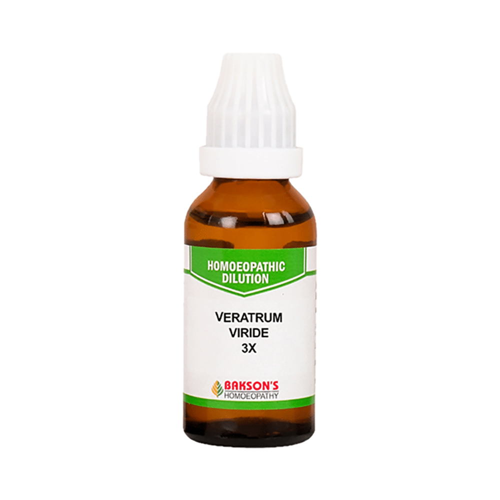 Bakson's Homeopathy Veratrum Viride Dilution 3X - Image 1