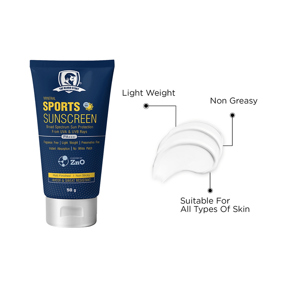 The Beard Story Mineral Sports Sunscreen SPF 50 - Image 5
