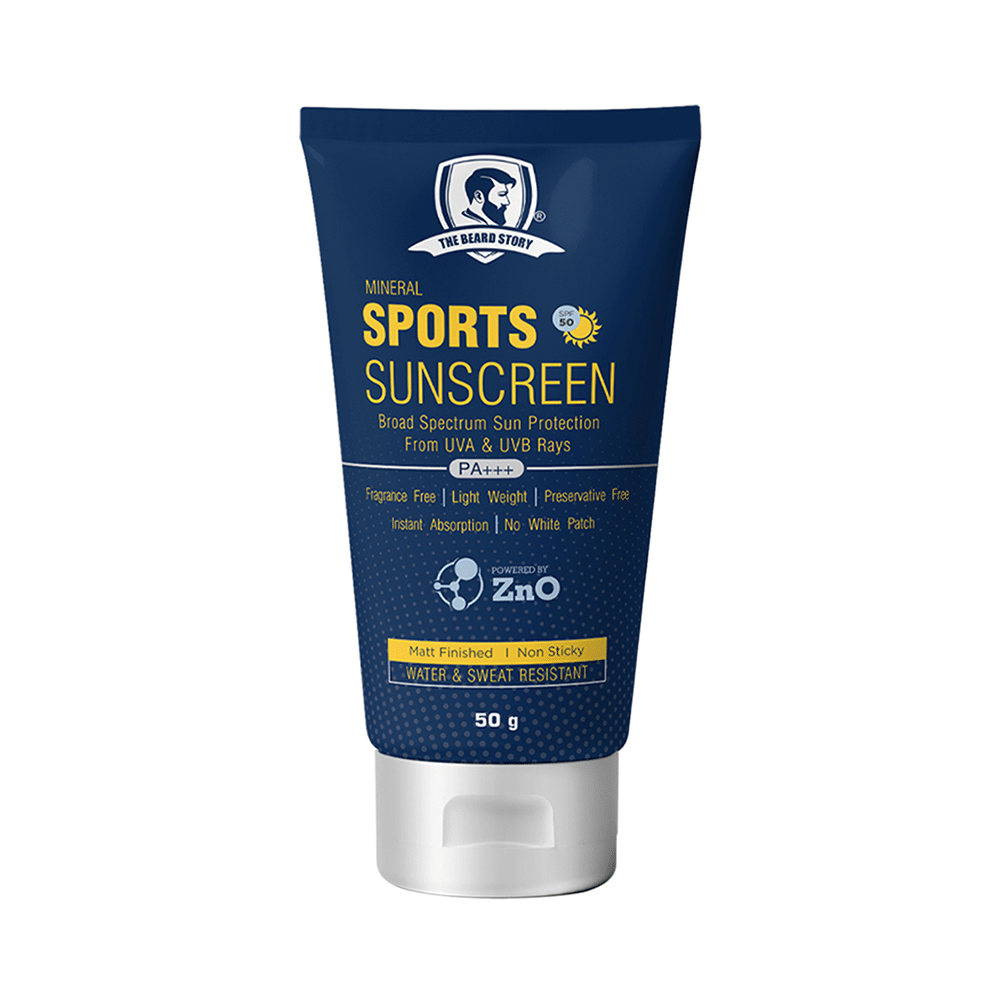 The Beard Story Mineral Sports Sunscreen SPF 50 - Image 1