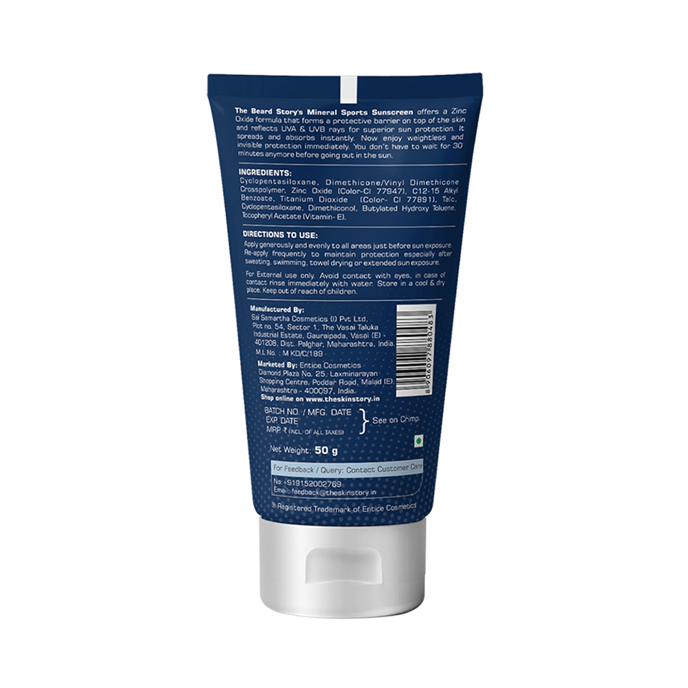 The Beard Story Mineral Sports Sunscreen SPF 50 - Image 2