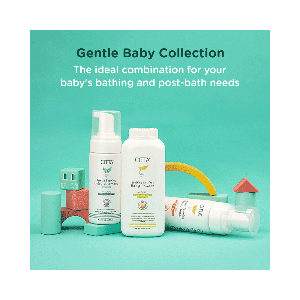 Citta Combo Pack of Tender Foaming Baby Wash 150ml, Gentle Foaming Baby Shampoo 150ml & Soothing Talc-Free Baby Powder 200gm - Image 7