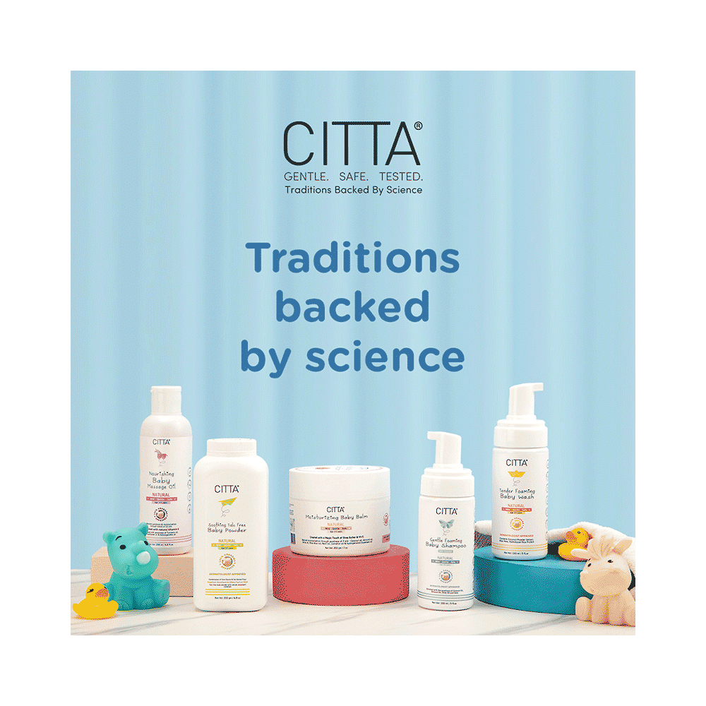 Citta Combo Pack of Tender Foaming Baby Wash 150ml, Gentle Foaming Baby Shampoo 150ml & Soothing Talc-Free Baby Powder 200gm - Image 9