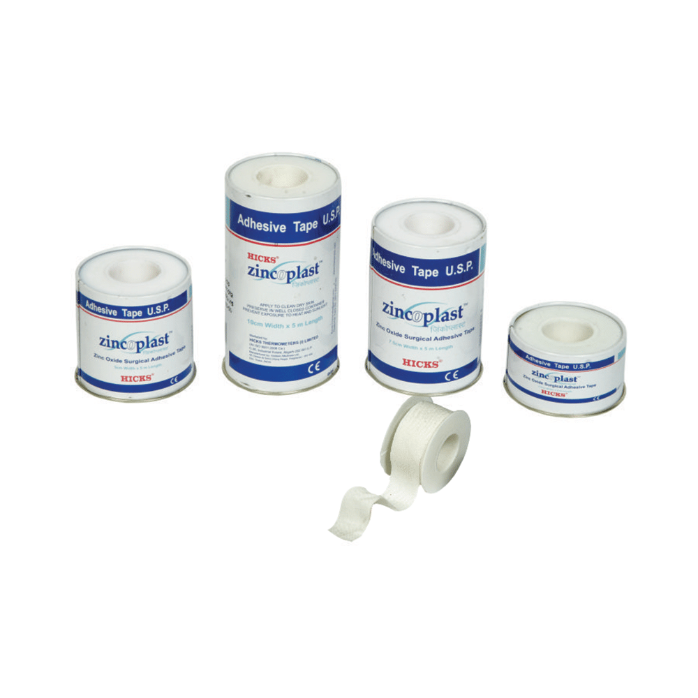 Hicks Zincoplast Zinc Oxide Surgical Adhesive Tape 2.50cm x 5m - Image 1