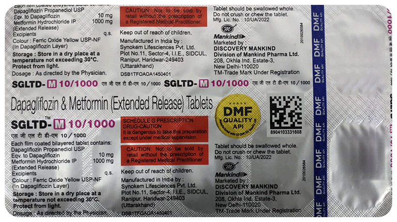 Sgltd M 10mg/1000mg Tablet - Image 3